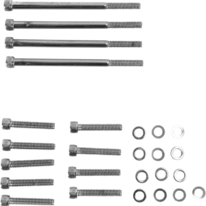 Bolt Kit - Primary Cover - Knurled - Black/Chrome - '07-'17 Softail/Dyna