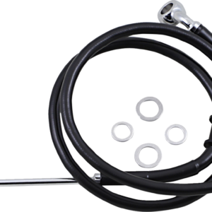 Brake Line - +8" - Black - '15-'17 Softail
