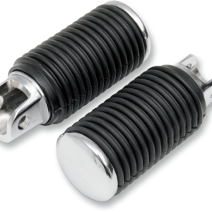 Driver Pegs - Rubber - Chrome End
