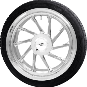 Hurricane 3D Rear Right Wheel - Chrome (18") | Falken Tire (215/45ZR18)