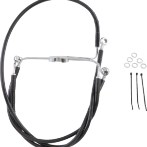 Brake Line - Front - Black - +10"