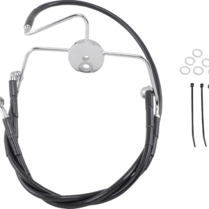 Brake Line - Front - Black - +4"