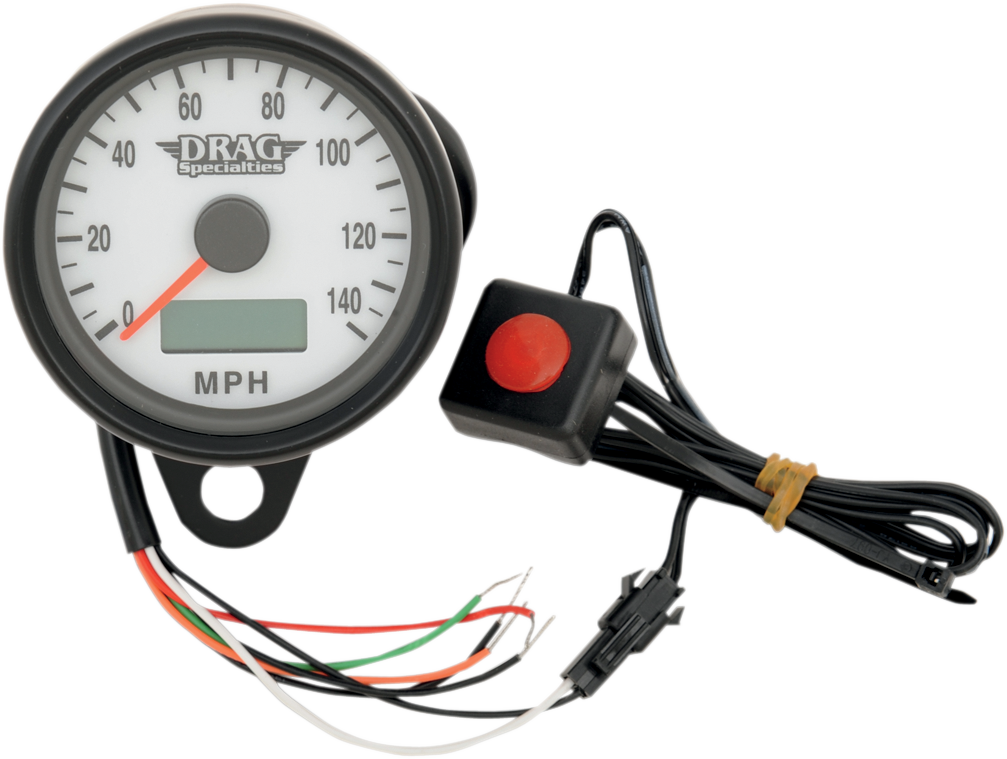 Programmable Mini Electronic Speedometer with Odometer/Tripmeter - 2.4" - Black