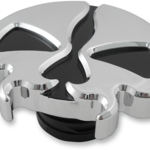 Gas Cap - Non-Vented - Split Skull - Chrome