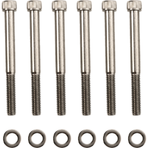 Bolt Kit - Crankcase - Knurled/Socket-Head - Black/Chrome - M8