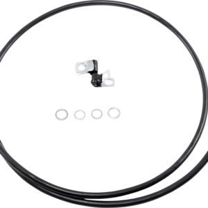 Brake Line - Front - Black - +10" - '99-'07 FXST