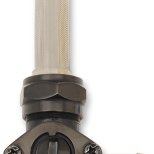 Fuel Petcock - Rear - Gloss Black - 22 mm