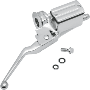 Front Brake Master Cylinder Assembly - 3/4" - Dual Disc - Chrome