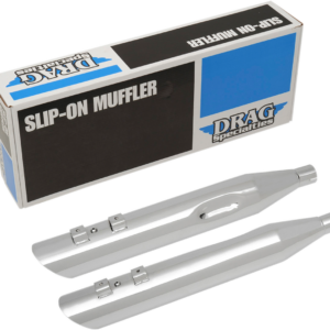 4" Slashdown Slip-On Mufflers - Chrome