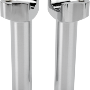 Forged Aluminum Handlebar Risers - Straight - 5-1/2" - Chrome