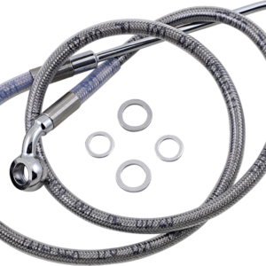 Brake Line - +4" - Stainless Steel - '15-'17 Softail