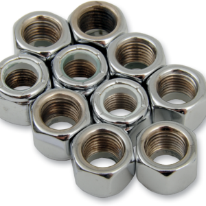 Nuts - Nylon - Chrome - 3/8"-24