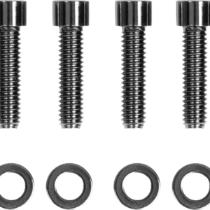 Bolt Kit - Transmission Bearing Housing - Smooth/Socket-Head - Black/Chrome - M8