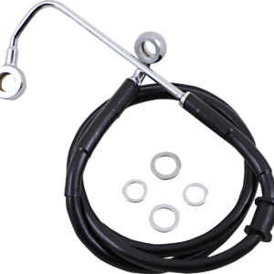 Brake Line - +10" - Black - '15-'17 Softail