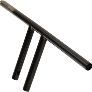 1" T-Bar - Dimpled - Straight - 8" - Black