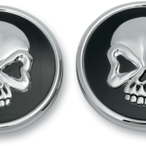 Skull Gas Caps - Screw-In Vented & Non-Vented - Pair
