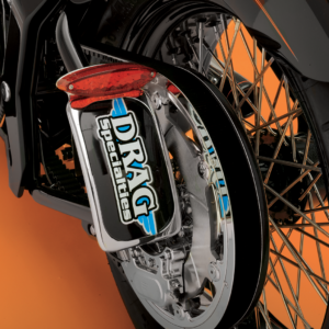 Taillight/License Plate Mount - Cat Eye -Red Lens - Clear LED