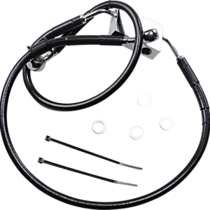 Brake Line - Front - +4" - Black - XL