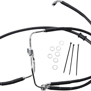 Brake Line - Front - Black - +6" - FXDF '08-'17