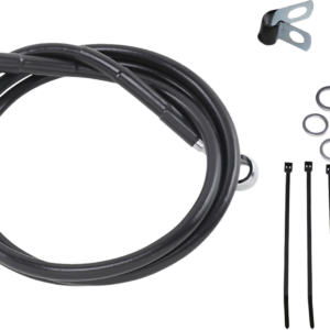 Brake Line - Front - Black - +8" - '99-'07 FXST