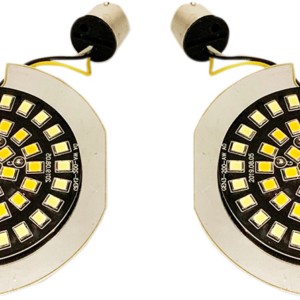 Flat-Style Dual Front Turn Signal Insert - White - Amber