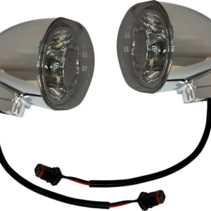Turn Signal - Rear - Smoke/Amber - Chrome