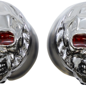 Skull Grips - Red Eyes - Chrome