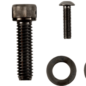 Bolt Kit - Rear Brake Control - Knurled/Socket-Head - Black/Chrome - M8
