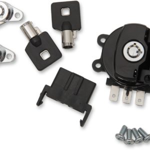 Side Hinge Ignition Switch with Saddlebag Lock - Gloss Black