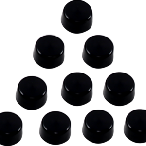 Bolt Covers - Hex - Side Cut - 7/16" - Black - 10 Pack