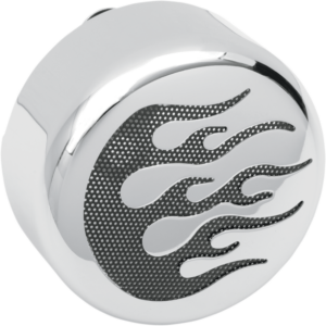 Horn Cover - Chrome - Black Flame