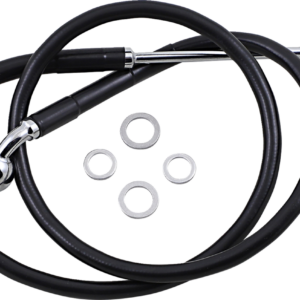 Brake Line - +6" - Black - '15-'17 Softail