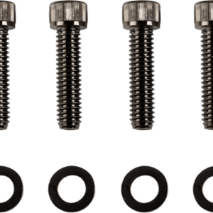 Bolt Kit - Transmission Bearing Housing - Knurled/Socket-Head - Black/Chrome - M8