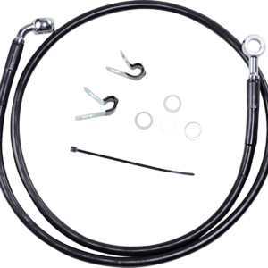 Brake Line - Front - Black - +4" - '04-'10 XL