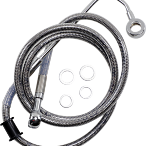 Brake Line - +8" - Stainless Steel - '15-'17 Softail