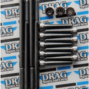 Bolt Kit - Primary Cover - Knurled - Black/Chrome - '07-'16 Touring