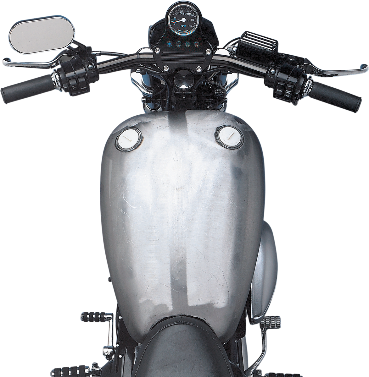Extended Gas Tank - Smooth-Top - Twin-Cap - Sportster