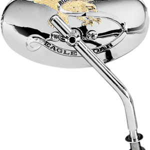 Mirror - Live To Ride - Side View - Oval - Chrome/Gold - Each