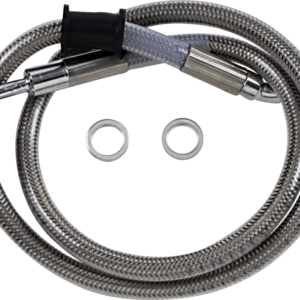 Brake Line - +4" - Stainless Steel - '18-'21 Softail