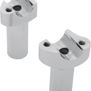 Forged Aluminum Handlebar Risers - Straight - 3-1/2" - Chrome