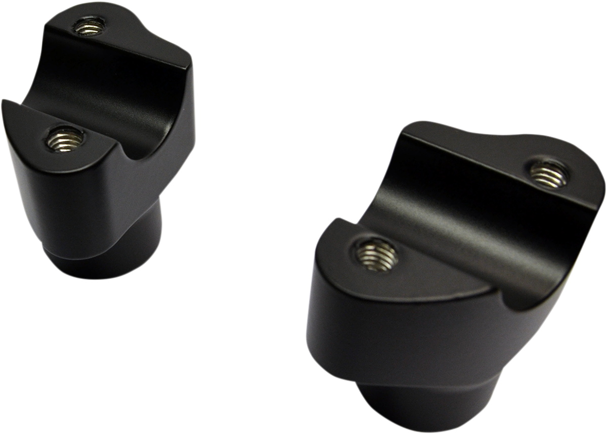 Buffalo Billet Aluminum Handlebar Risers - 1-1/2" - Flat Black