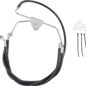 Brake Line - Front - Black - +4" - FLH '96-'07