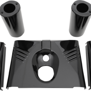 Fork Tins - Gloss Black - Ribbed - '86-'17 FLST - 5-Piece