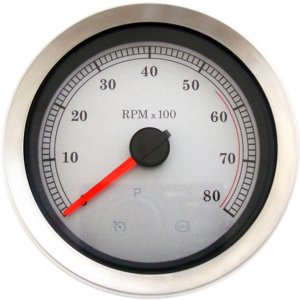 4" Electronic Tachometer - White Face