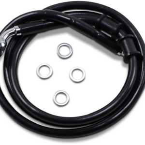 Brake Line - Front - +8" - Black - XL