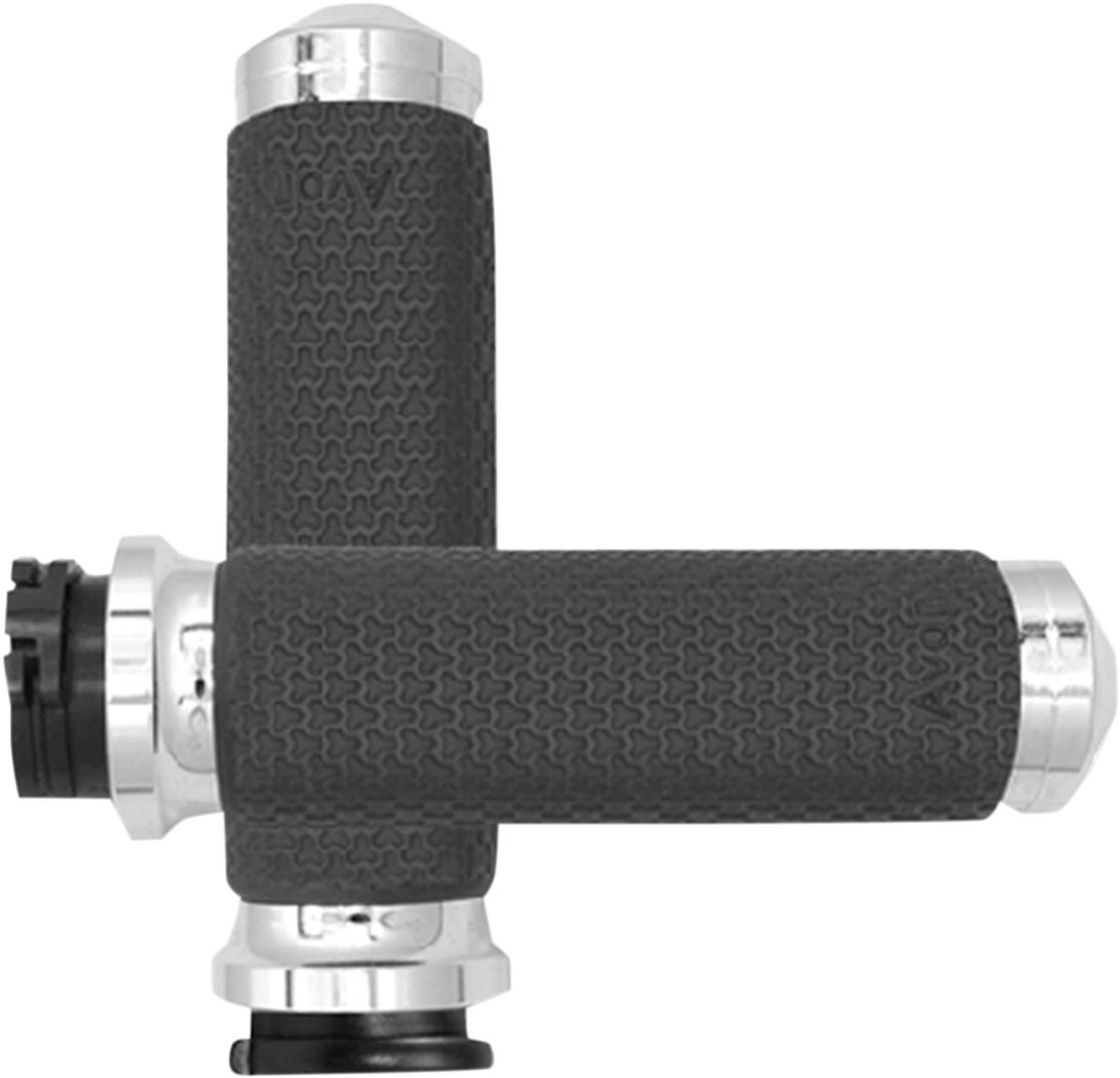 Vibration Dampening Memory Foam Grips - Medium - Chrome