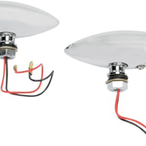 BulletvMarker Lights - LED - Red Lens - Chrome