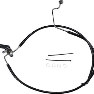 Brake Line - Rear - Black - +3" - Softail '04-'06