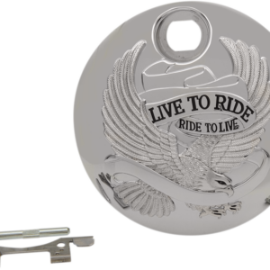 "Live to Ride" Console Door - Chrome