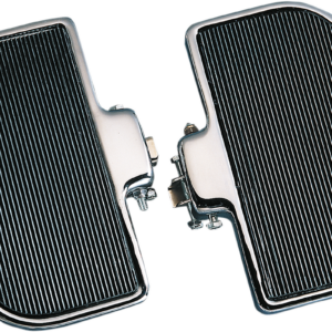 Passenger Floorboards - Black/Chrome - GL1000/1100